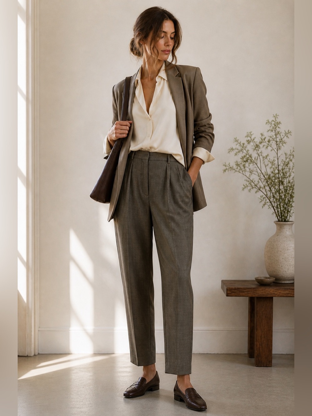 MaxMara 90s Tapered Trouser | Virgin Wool Blend | IT 40
